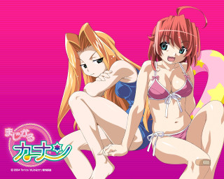 Anime girls bikinis pink background - bikinis free wallpaper