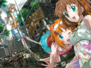 Two girls building tree ai - two girl free wallpaper