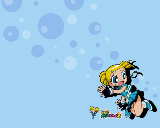 Cartoon girl flying bubbles candybar - a cartoon girl free wallpaper