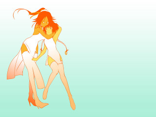 Woman girl white dress vorticism - flat color free wallpaper