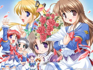 Anime girls flower hair man - flower free wallpaper for desktop