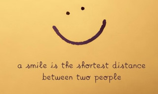 Smile shortest distance yellow background - free love wallpaper