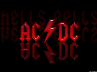 Red black logo acdc lightning - shock art free wallpaper