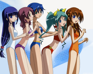 Girls bathing suits snow anime - their hip free wallpaper