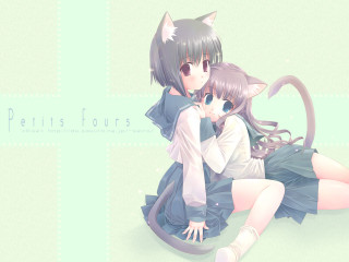 Anime couple green background furry - else alfelt free wallpaper