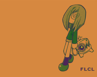 Girl camera orange flashfluxus flickr - a orange background free wallpaper