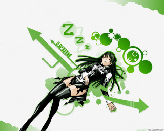 Green arrow gothic anime eizan - bubble free wallpaper