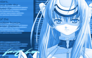Anime whitehair blueeyes cybercity screenshot - long white hair free wallpaper