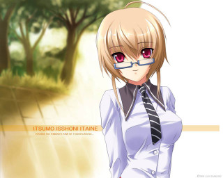 Woman glasses tie outdoors portrait - aimitsu free wallpaper for desktop