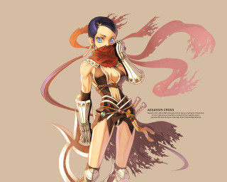 Woman scarf boots dragon pink - character art free wallpaper