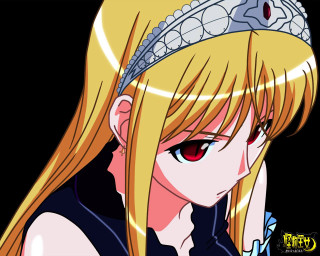 Blonde girl tiarared eyes serious - a tiara free wallpaper