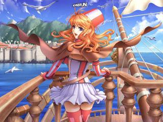 Woman dress hat boat sailboat - a woman in a dress and hat free wallpaper