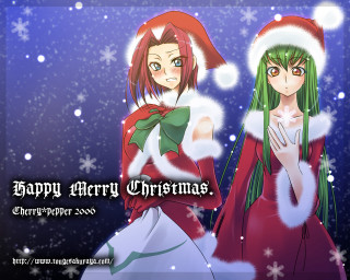 Anime christmas costumes reindeer snow - free christmas wallpaper