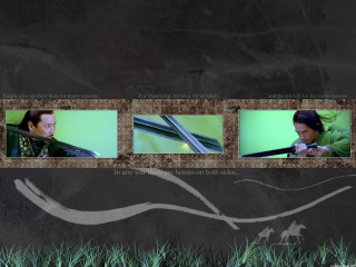 Gun woman man grass nature - a sery of photos free wallpaper for desktop