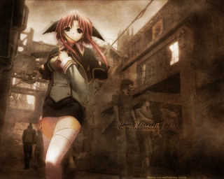 Anime girl city street animal - a street in a city free wallpaper