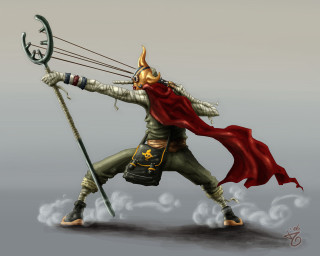 Epic fantasy hero bow redcape - a bow and arrow free wallpaper