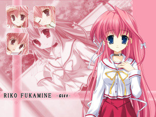 Pink haired girl glasses cherry - pixel art free wallpaper