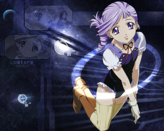 Space girl sword stars planet - star and planets free wallpaper