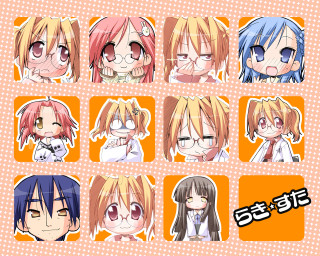 Anime characters mosaic sticker bespectacled - sticker free wallpaper