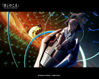 Anime character mouse planet stars - a computer mouse free wallpaper