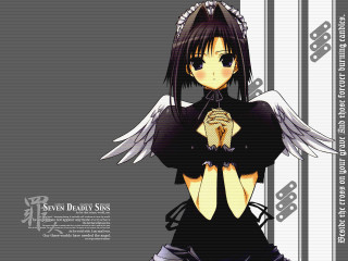 Angel gothic anime girl black - a black collar free wallpaper