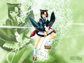 Anime cat fox kimono sword - her back free wallpaper for desktop