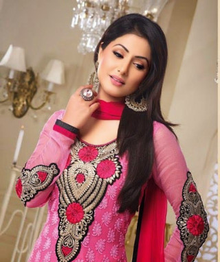 Woman pink dress posing picture 7 - hourglass slim figure free wallpaper for mobile