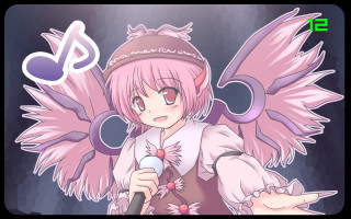 Pink hair angel wings microphone - epsylon point free wallpaper