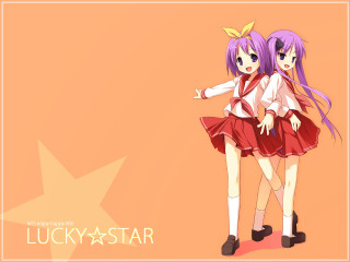 Anime girls stars pink background 2 - stuckism free wallpaper