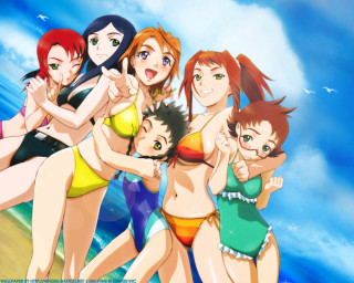 Beach girls bathing suits anime - suit free wallpaper for desktop