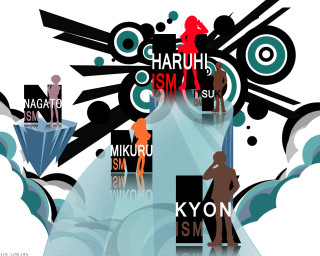 Woman microphone man guitar sky - orphism free wallpaper for desktop