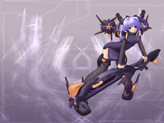 Cartoon motorcycle flying stars cybernetic - back end free wallpaper