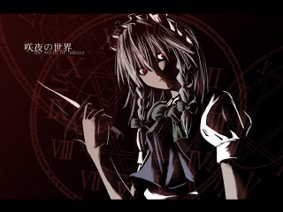 Girl knife clock japanese gothic - word free wallpaper