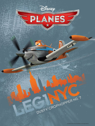 Cartoon airplane city sky stars - typographic free wallpaper for mobile