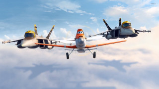 Two planes flying sky clouds - disney free wallpaper