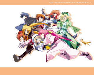 Anime flying girls rayonism official - the air together free wallpaper