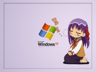 Eizan kikukawa windows xp girl - the wall behind her free wallpaper
