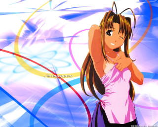 Girl longhair pinkshirt bluebackground anime - a pink shirt free wallpaper for desktop
