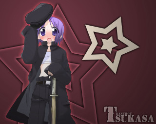 Purple hair woman coat star - socialist free wallpaper