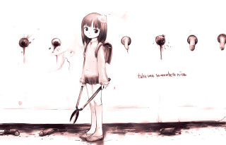 Girl umbrella wall balloons manga - a umbrella free wallpaper