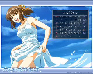 Calendar woman dress sky cloud - side and a sky background free wallpaper