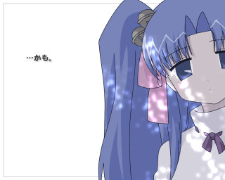 Anime girl blue hair bowtie - a blue collar free wallpaper