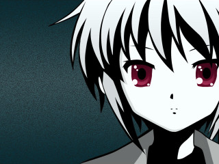 Anime girl red eyes black 2 - red eye free wallpaper