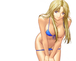 Eizan kikukawa blonde bikini posing - her right hand free wallpaper