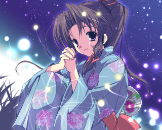 Kimono night sky stars moon - a night sky free wallpaper