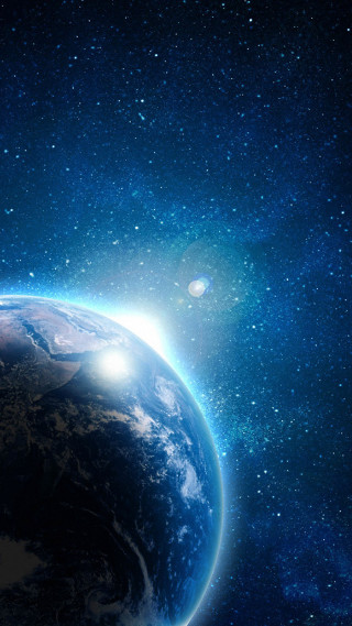 Earth space view bright light 7 - a bright light free wallpaper for mobile