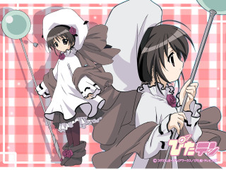 Pink checkered anime characters manga - a couple of anime characters free wallpaper for desktop