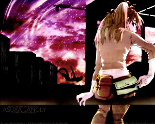 Woman greenpurse starrysky aurora matte - a purple sky free wallpaper