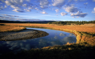 River field sky clouds grassy - a grassy field free wallpaper for desktop