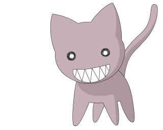 Cartoon cat big smile sharp 2 - a cartoon cat free wallpaper